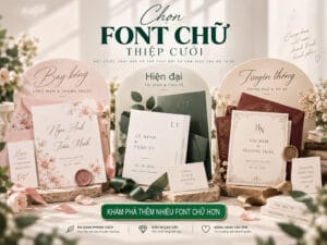 Hướng Dẫn Chọn Font Chữ Thiệp Cưới Đẹp & Tối Giản. Giúp dâu rể dễ dàng chọn được mẫu chữ nghệ thuật ưng ý cho ngày trọng đại.